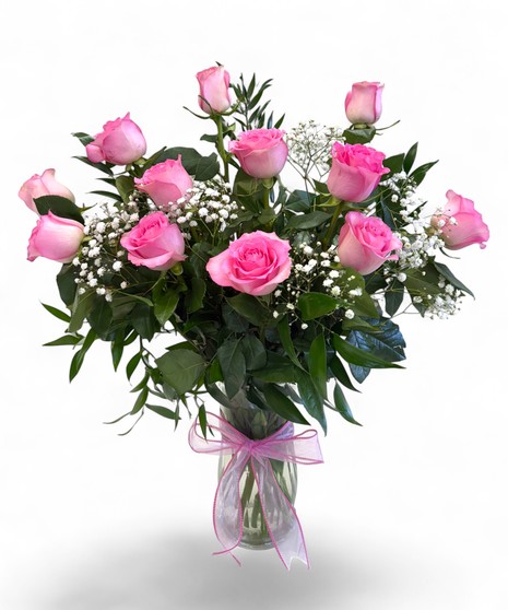 Dozen Pink Roses