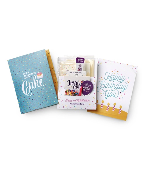 Happy Birthday Card Vanilla Confetti Cake
