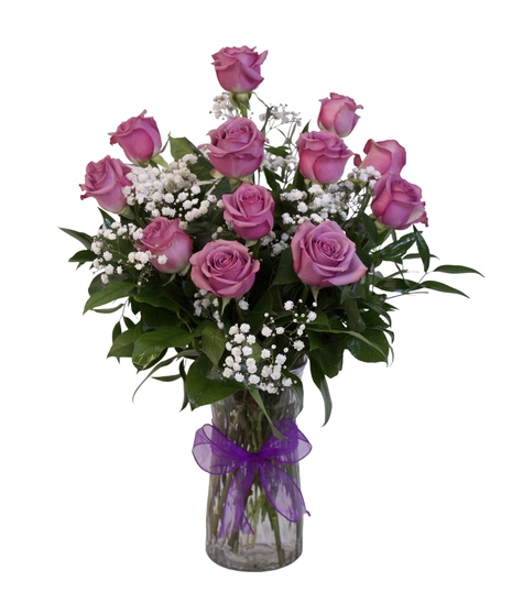 Dozen Lavender Roses