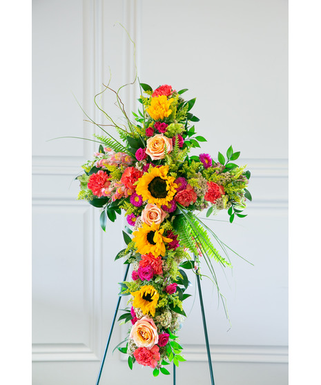 Loving Sunflower Cross