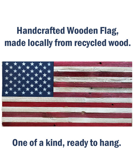 Handcrafted Wooden Flag