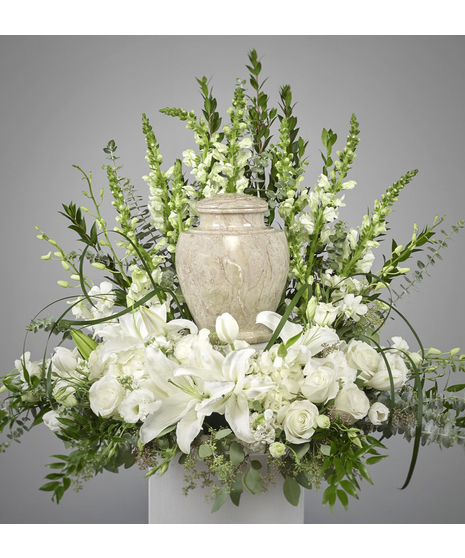 Stunning White Urn Tribute