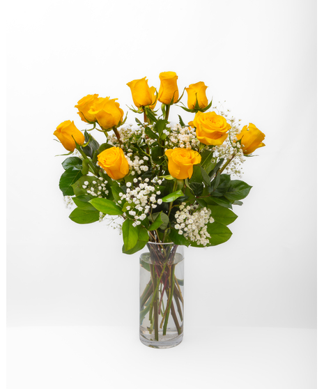 One Dozen Yellow Roses
