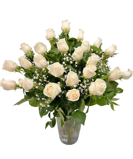 2 Dozen White Roses