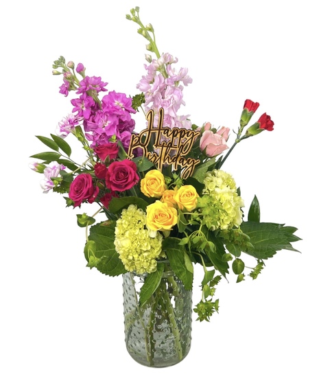 Yellow Roses, Red Roses, Pink Roses, Full Bloom Hydrangea