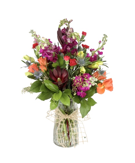 Snap Dragons, Roses, Alstromeria 