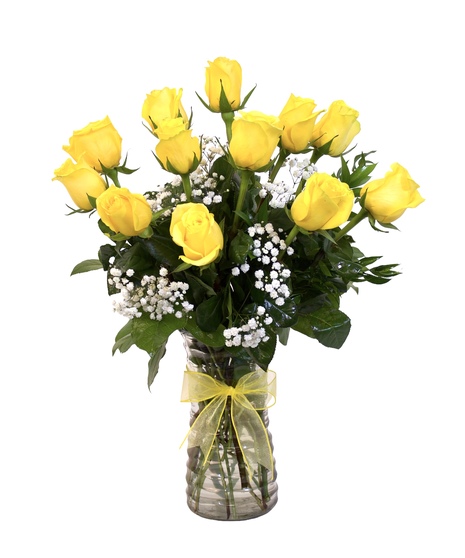 One Dozen Yellow Roses