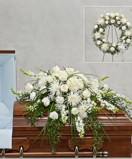 Half Casket Spray, Sympathy Flowers, Funeral Flowers