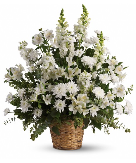 Sympathy Flower Basket, Same-Day Funeral Flower Delivery, Funeral Flowers