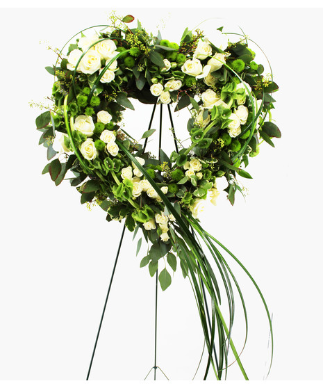 White Heart Wreath