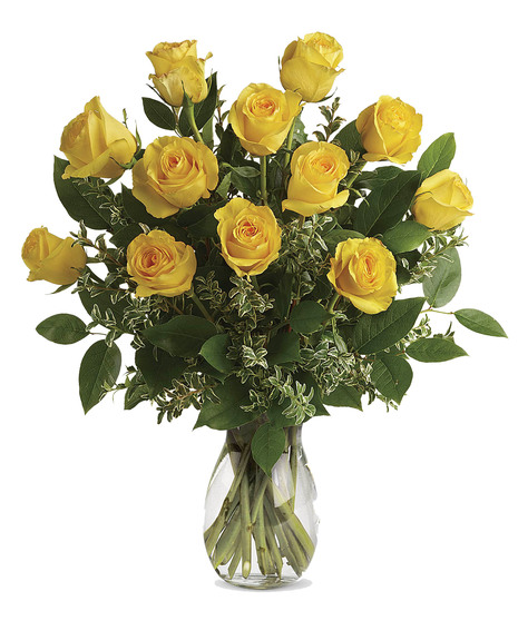One Dozen Yellow Roses